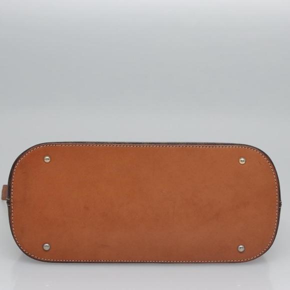 CELINE Macadam Canvas Hand Bag PVC Leather Brown Gold Auth BA574 - Picture 5 of 16